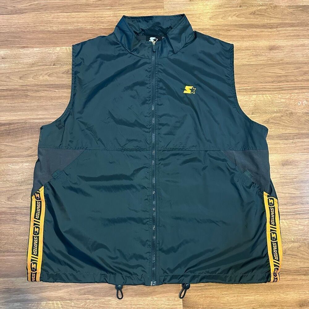 Starter Vest Gray Windbreaker Zip-Up | Men Size XL